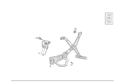 Window Regulator for 1995 Mercedes-Benz E420 #0