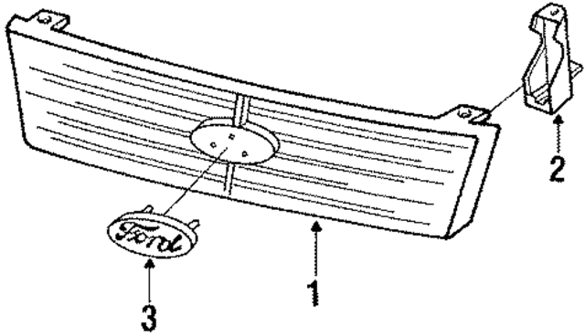 E9FZ8200A - Body: Grille for Ford Image