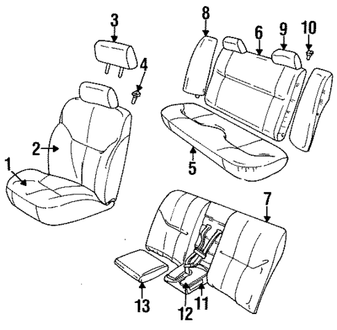 Front Seat Components for 1999 Dodge Stratus #0