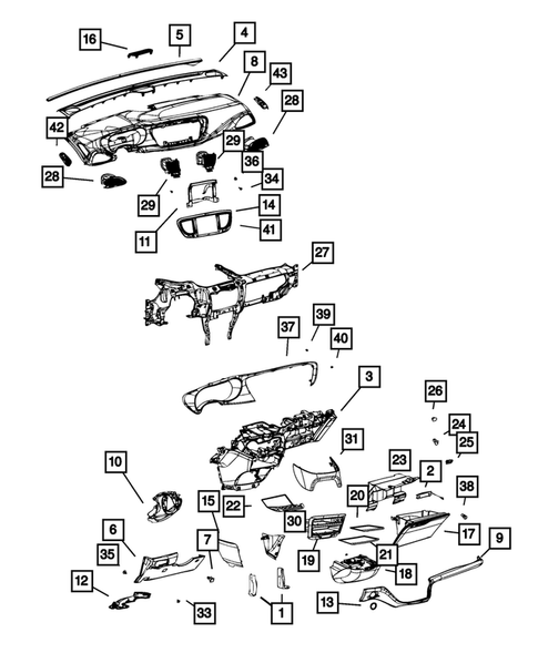 Instrument Panel for 2017 Chrysler Pacifica #0