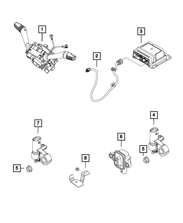 7HN87LXHAA - Restraints: Steering Column Control Module Clockspring for Mopar Image