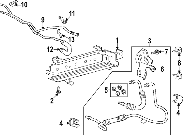 W716130S300 - Cooling System: Bracket Clip for Ford: Expedition | Lincoln: Navigator Image