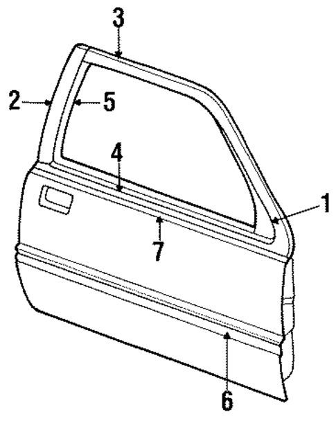 Exterior Trim - Door for 1988 Ford Thunderbird #0