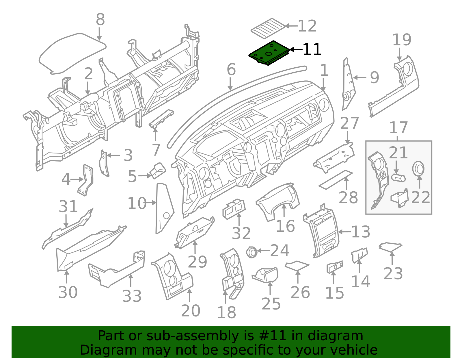 ぷ*ん様 ダイアフルドール デッキ パーツ付属 9l3z15042a82aa - Ford Instrument Panel Pocket | Levittown Ford Parts