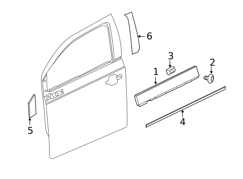 Exterior Trim - Front Door for 2015 Chevrolet Volt #0