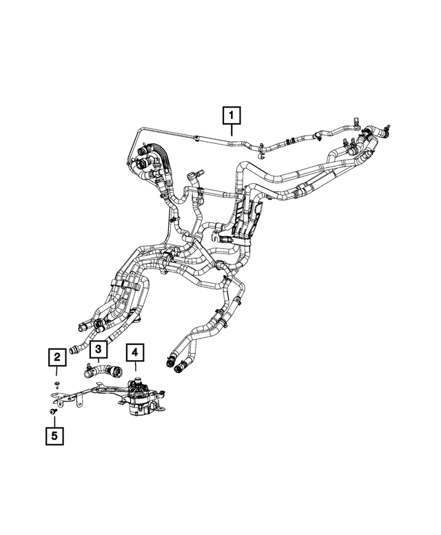 68281056AJ - Cooling: Heater Supply And Return Hose And Tube for Mopar Image image
