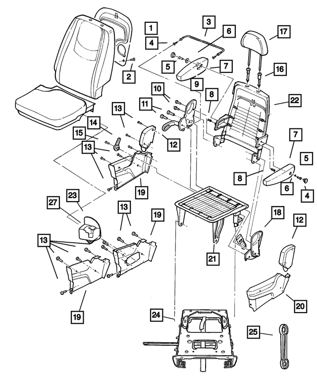 5069206AA - Interior Trim: Seat Back Recliner, Left for Mopar Image