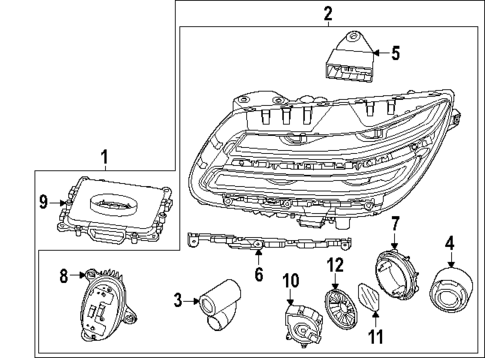 Headlamp Components for 2025 Genesis GV80 #0