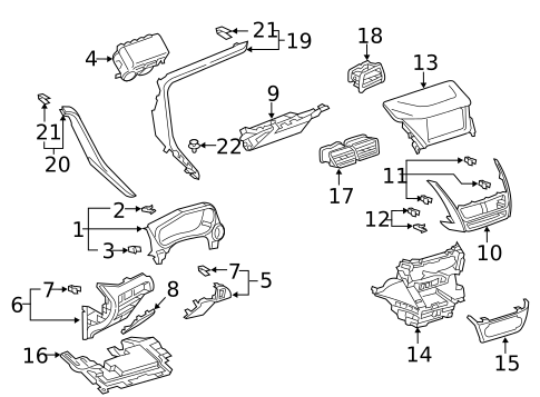 Instrument Panel Components for 2025 Mitsubishi Eclipse Cross #0