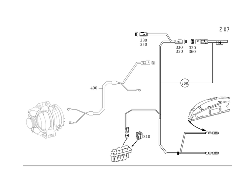 Battery, Starter/Alternator Cable for 2003 Mercedes-Benz S55 AMG #0