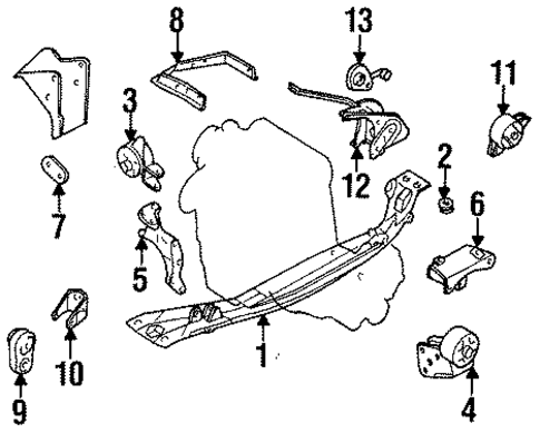 Engine & Trans Mounting for 1995 Nissan Sentra #1