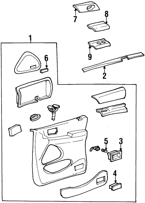 Interior Trim - Front Door for 1998 Ford Windstar #0