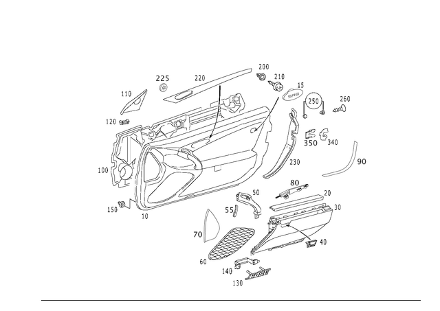 2307202863 - Front Doors: Trim for Mercedes-Benz: SL500, SL55 AMG, SL550 Image image