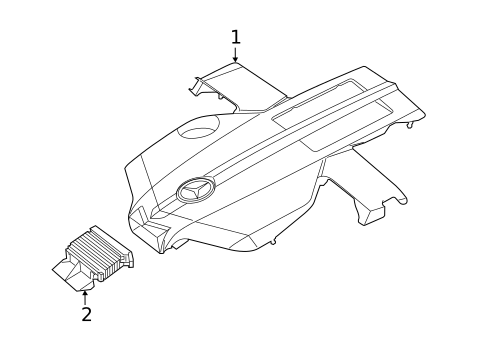Engine Appearance Cover for 2015 Mercedes-Benz ML400 #0