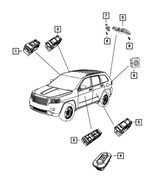 4602751AA - Electrical: Liftgate Switch for Chrysler: Town &amp; Country | Dodge: Durango, Grand Caravan | Jeep: Cherokee, Commander, Grand Cherokee, Grand Cherokee WK | Ram: C/V Image