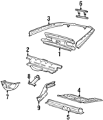 94450209100 - Body: Support for Porsche: 924, 944 Image