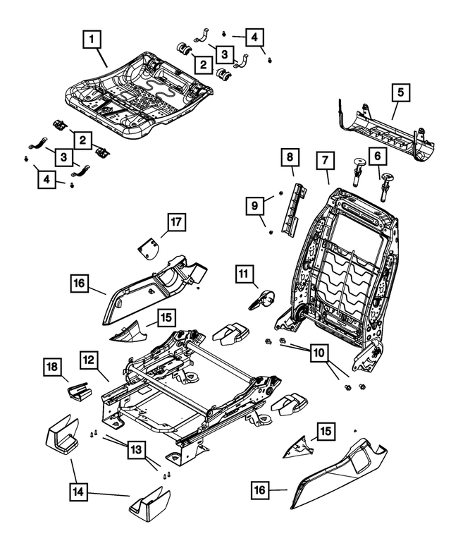 1DN971K7AA - Interior Trim: Headrest Sleeve, Locking for Mopar Image