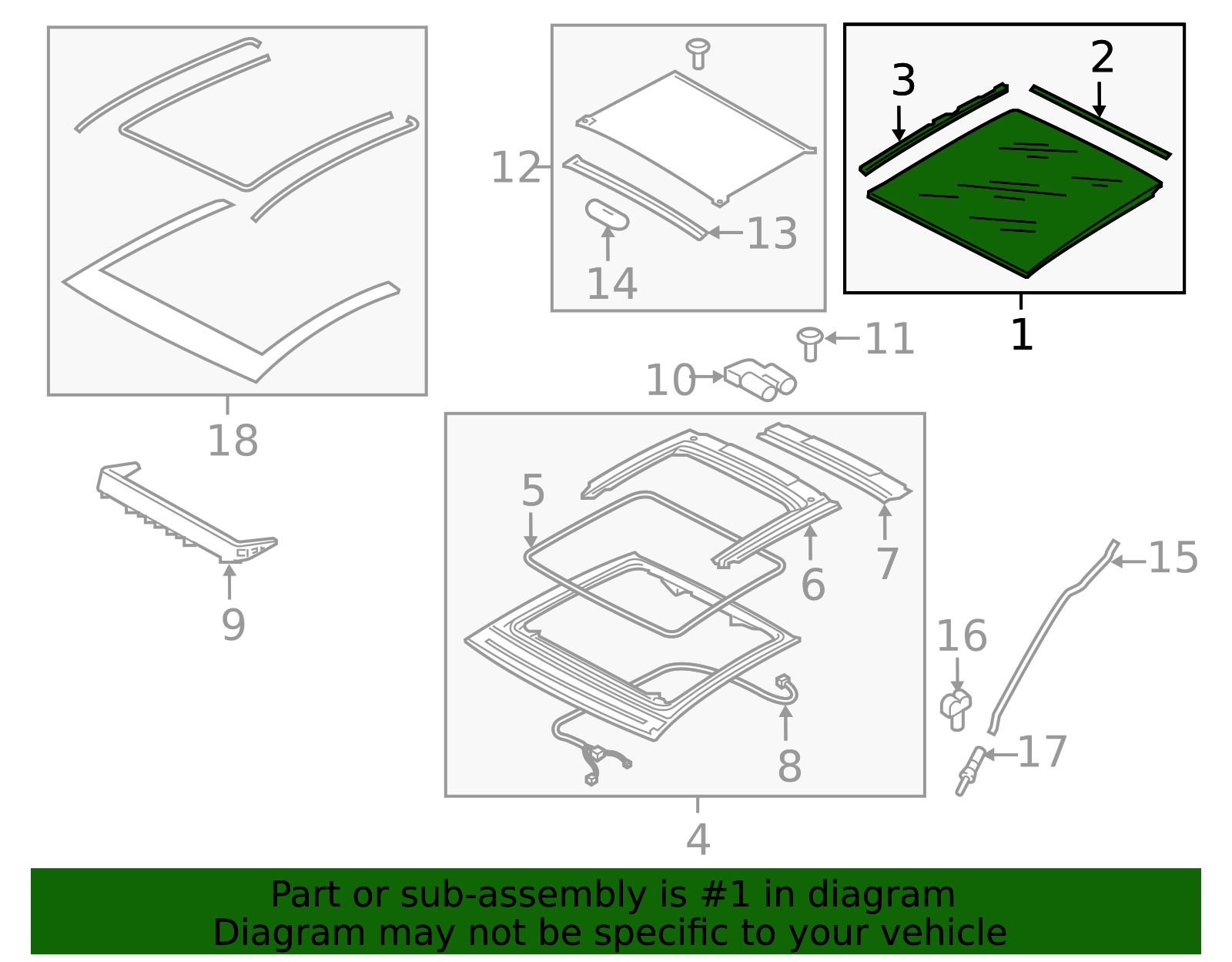2015-2021 Volkswagen Sunroof Glass 5GM-877-071 | OEM Parts Online
