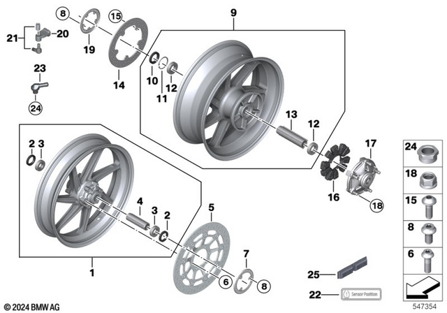 36315B645A8 - Design: Forged Wheel, Front - 3.5X17 for BMW-Motorrad Image
