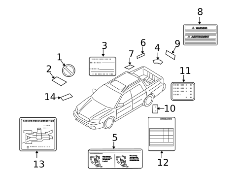 Labels for 2004 Subaru Baja #0