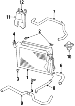 4644267 - Cooling System: Radiator Upper Insulator for Chrysler: Town &amp; Country | Dodge: Caravan, Grand Caravan, Omni Image
