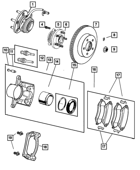 Front Brakes for 2005 Jeep Liberty #0