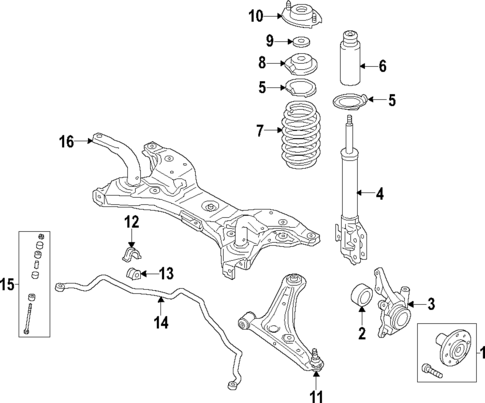 Front Suspension for 2015 Mitsubishi Mirage #0