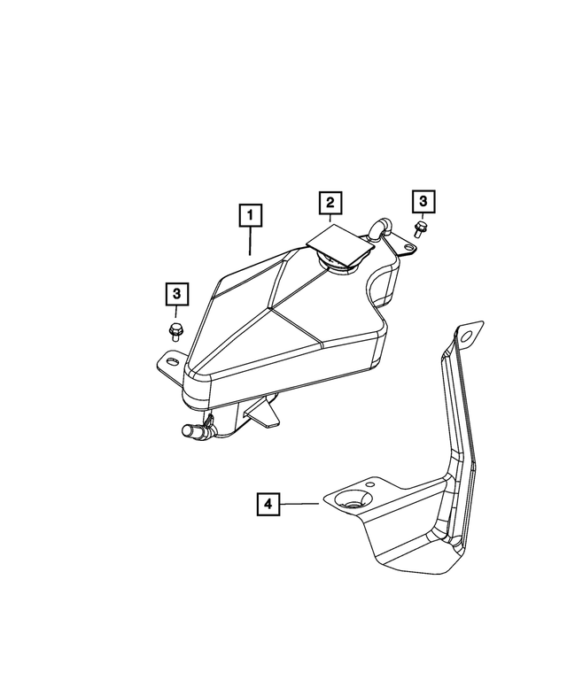 « 68606464AA – Cooling : Récupération Du Liquide De Refroidissement Vase D`expansion pour Mopar Image »