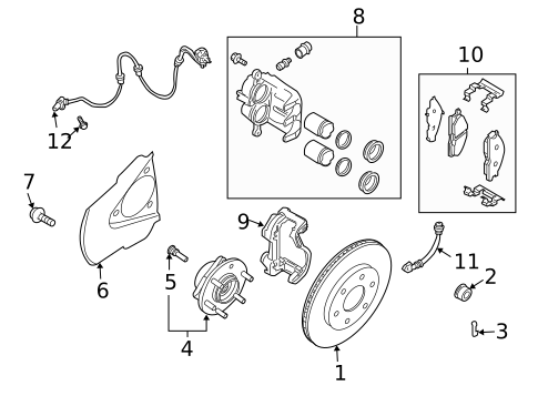Front Brakes for 2009 Nissan Armada #0