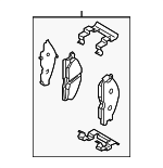 D1M609FE0A - Brakes: Brake Pads for Nissan: Armada, Pathfinder, TITAN Image