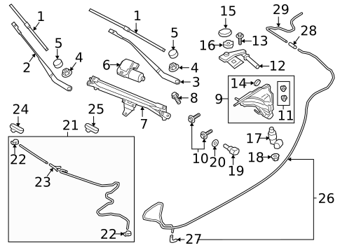 Wiper & Washer Components for 2022 Porsche Macan #0