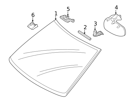 Glass - Windshield for 2013 Mercedes-Benz S600 #1