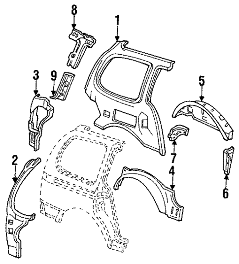 Inner Structure for 1994 Mercury Villager #1
