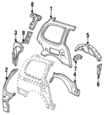 F6XZ1227864CA - Body: Inner Panel for Mercury: Villager Image