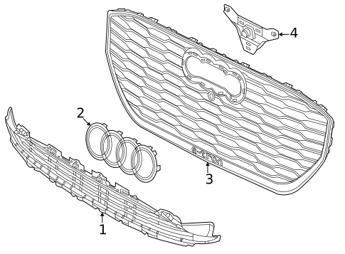 Grille & Components for 2023 Audi Q4 e-tron #0
