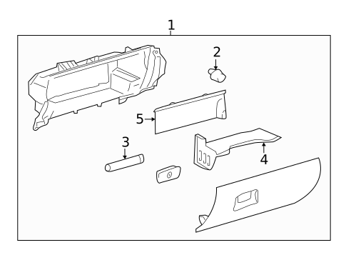 Glove Box for 2020 Toyota Tacoma #0