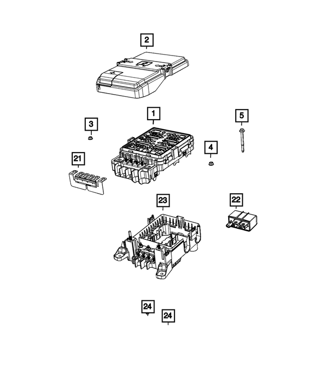 68347011AC - Electrical: Power Distribution Center Bracket for Mopar Image
