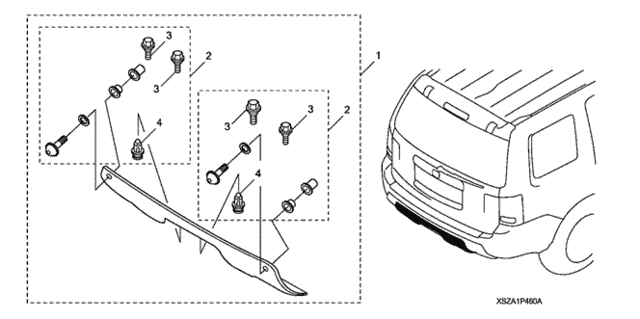 Rear Aluminum Under Trim for 2011 Honda Pilot #0
