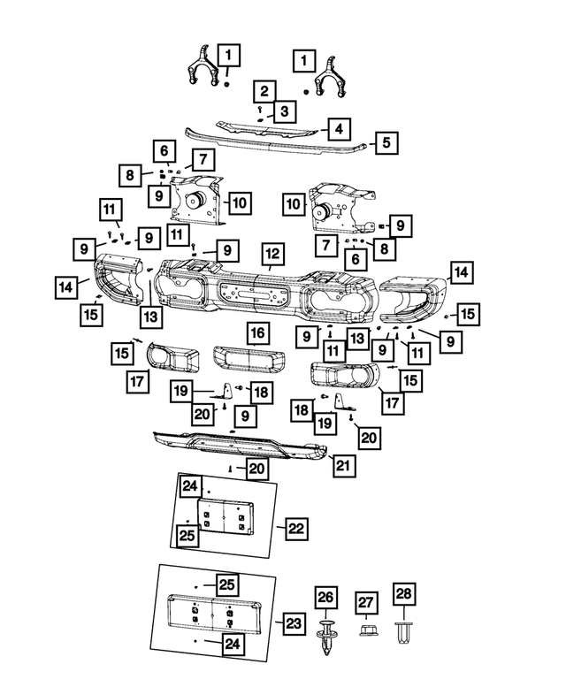 6509394AA - Frame, Bumper and Fascia: U Nut for Mopar Image image