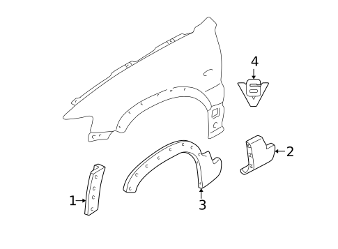 Exterior Trim - Fender for 2007 Ford Escape #0