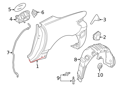 Fuel Door for 2014 Mercedes-Benz SLK55 AMG #0