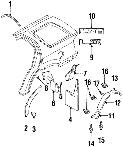 Exterior Trim - Quarter Panel for 2004 Isuzu Rodeo #0