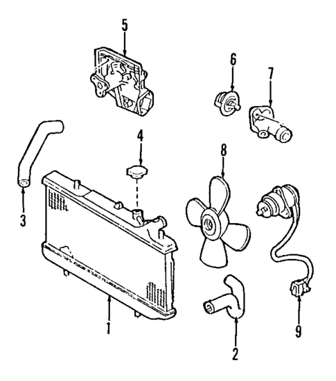 Cooling System for 1997 Ford Aspire #0