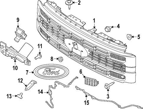Grille & Components for 2024 Ford F-350 Super Duty #0