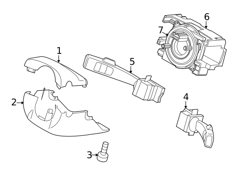 Shroud, Switches & Levers for 2010 Volvo V70 #0
