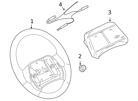 Steering Wheel & Trim for 2001 Chevrolet Cavalier #0