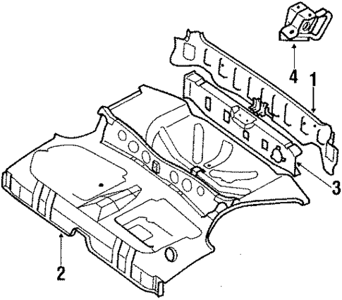 Rear Body for 1988 Subaru Justy #0