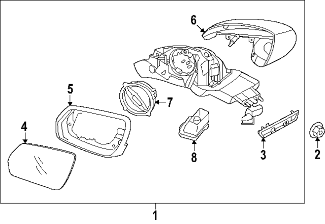 87620T1260 - : Mirror Assembly for Hyundai Image