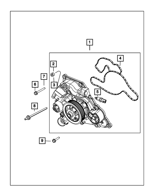 6102184AA - Cooling: Hex Head Bolt And Coned Washer for Mopar Image