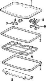 7191ASB3980 - Body: Glass Panel for Honda: Civic Image